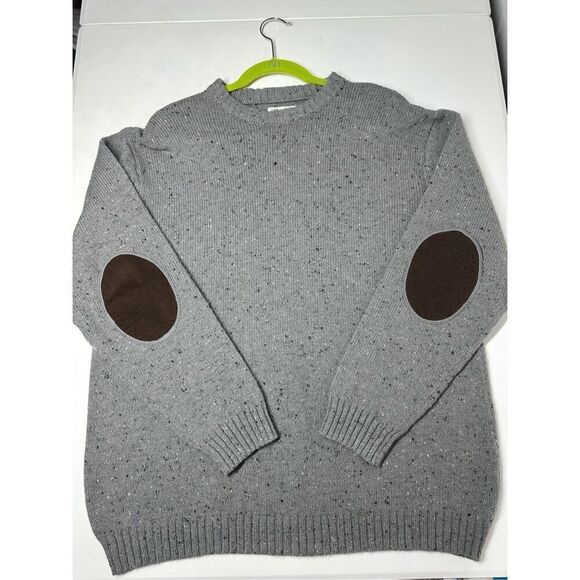 Line of Trend Men’s Wool Blend Gray Flecked Elbow Patches Size XL - Picture 4 of 10